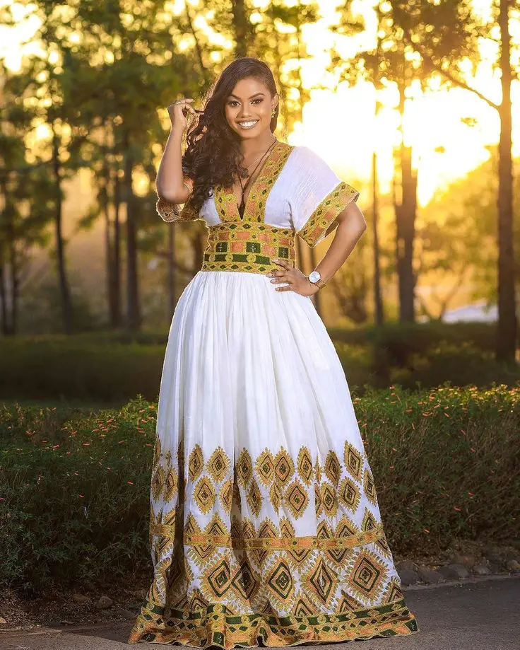design modern habesha dress Gorgeous Tilet Modern Habesha Dress M