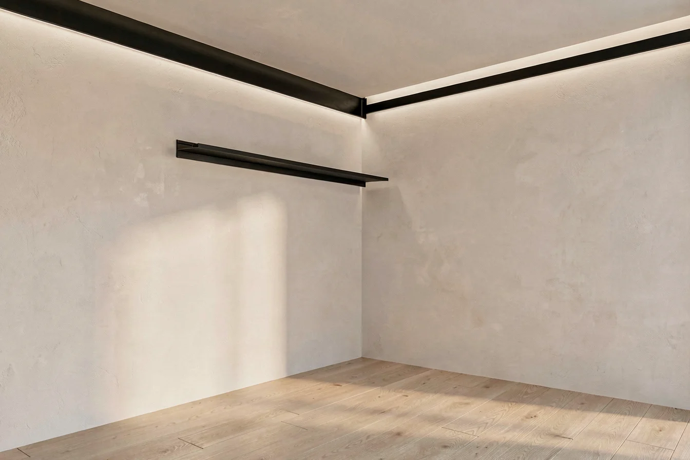 Modern shadow line wall angle