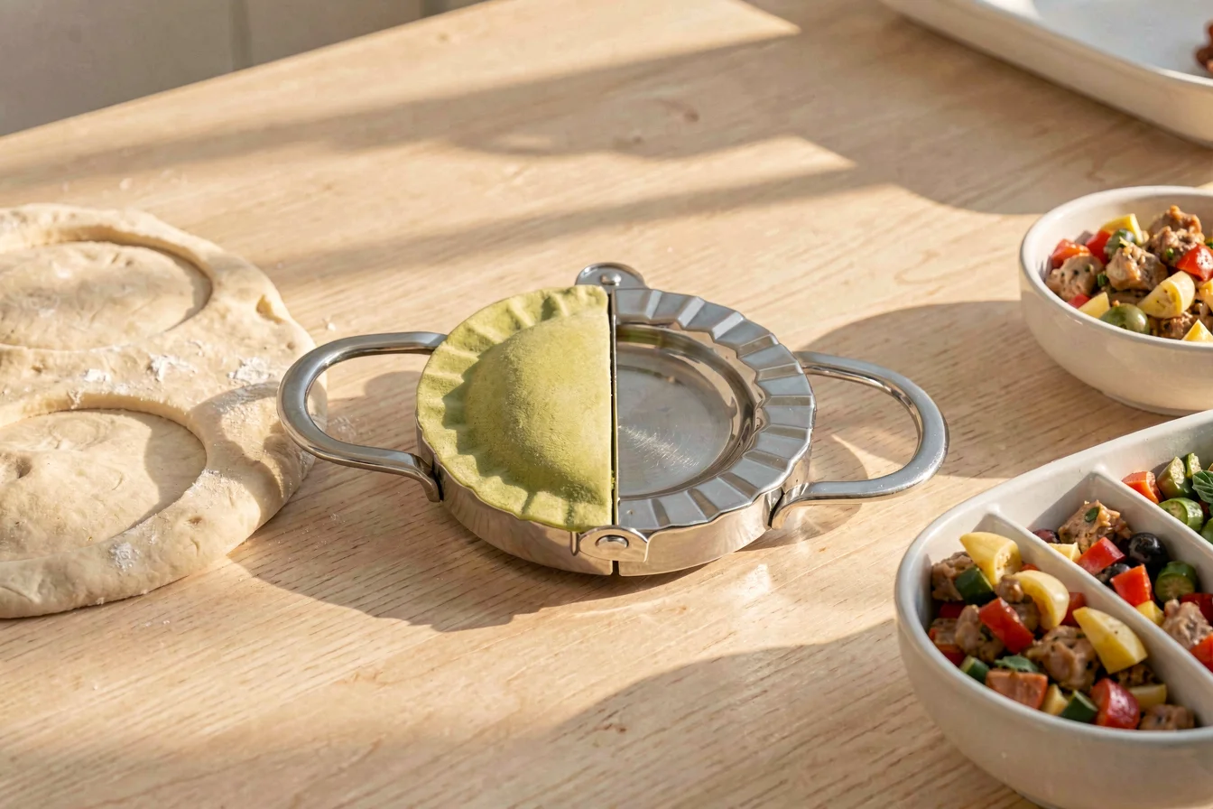 Stainless steel empanada cutter
