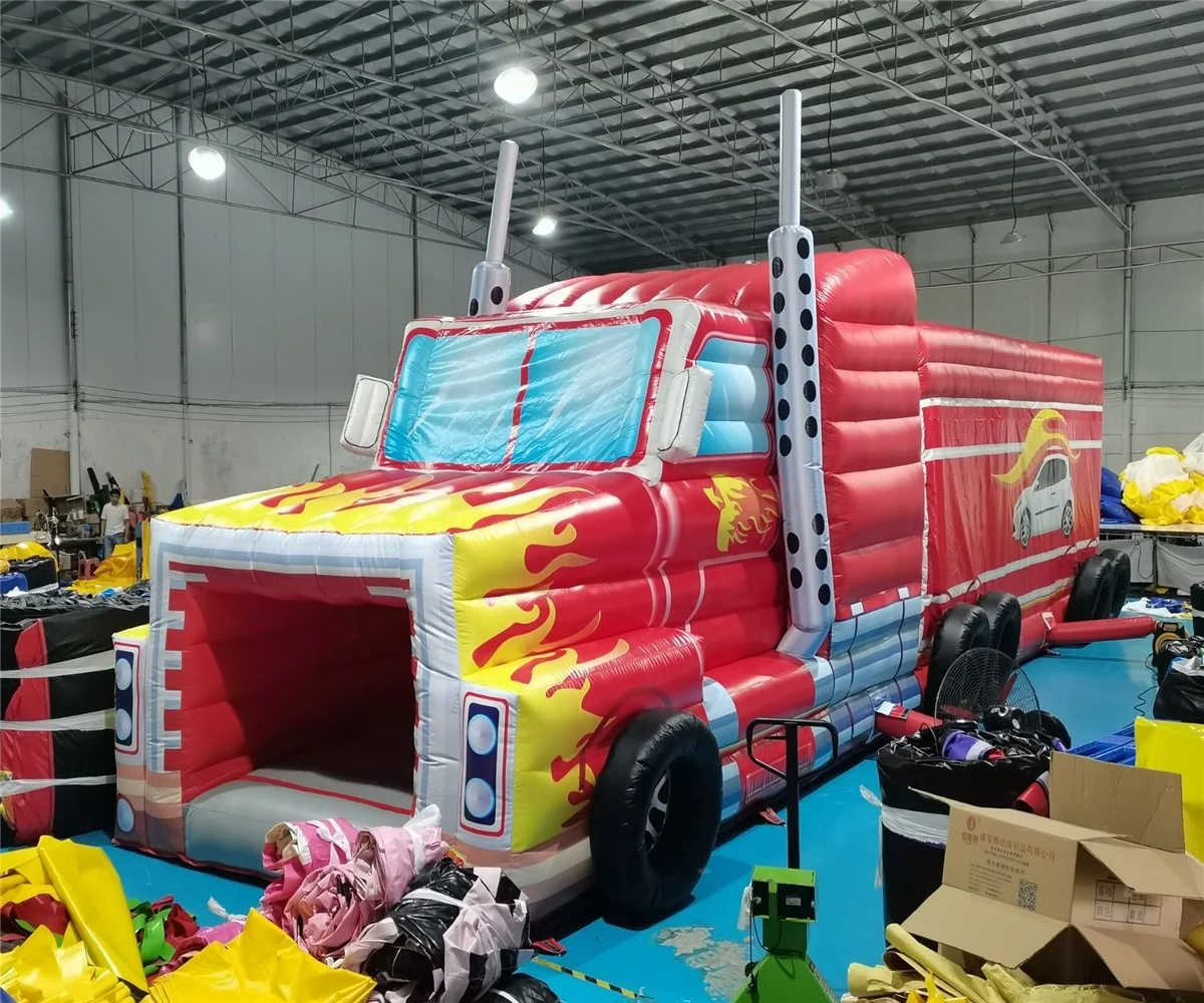 

Outdoor fun car inflatable obstacles for children's sports games to climb up the ladder, Customized color