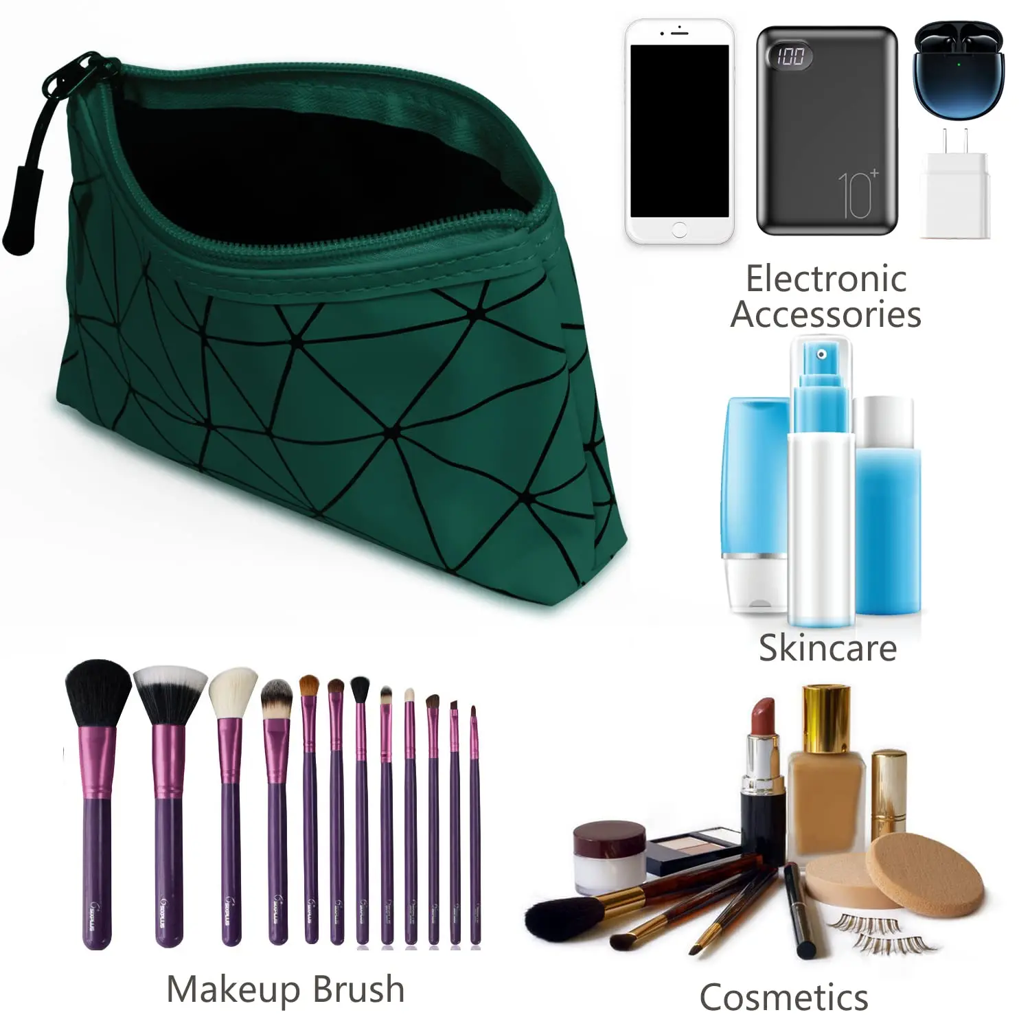 

Waterproof Travel Toiletry Bag for Purse Lipstick Makeup Brush Durable Cosmetic Bag Makeup Storage Bag