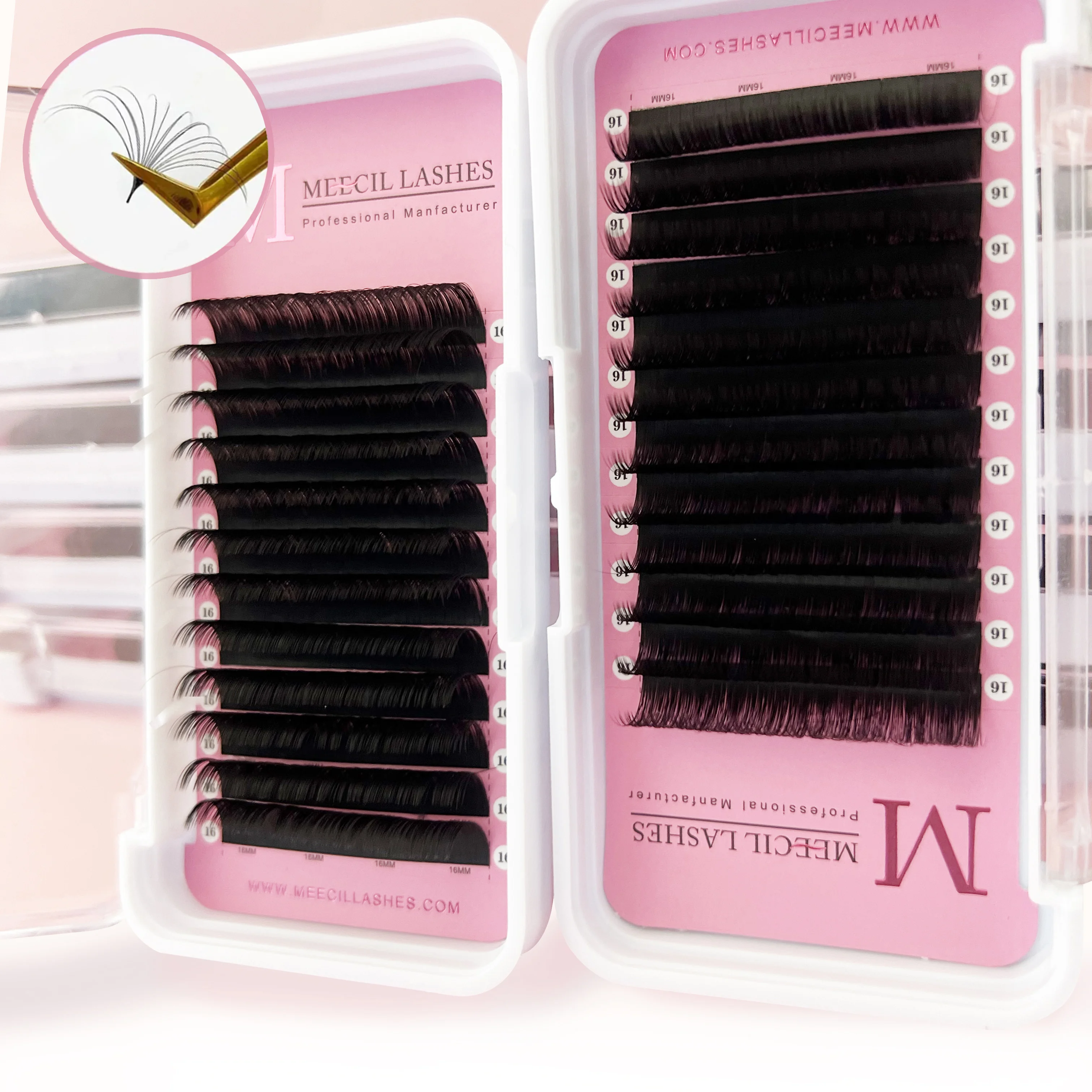 

mink lash volume fans lashes extension 25mm private label lash vendors for eyelash extensions trays