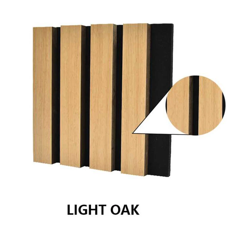 

High Density Slat PET MDF Slatted Wood Veneer Acoustic Panel Pet acoustic panel Acoustic polyester slat