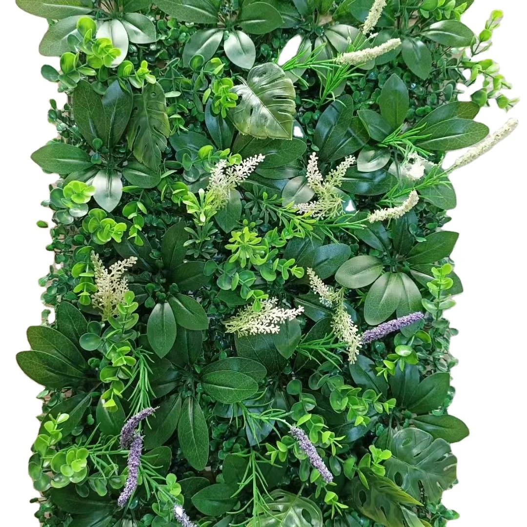 Plastic Artificial Grass Wall Hedge Fence Landscape Decorative Plants Backdrop