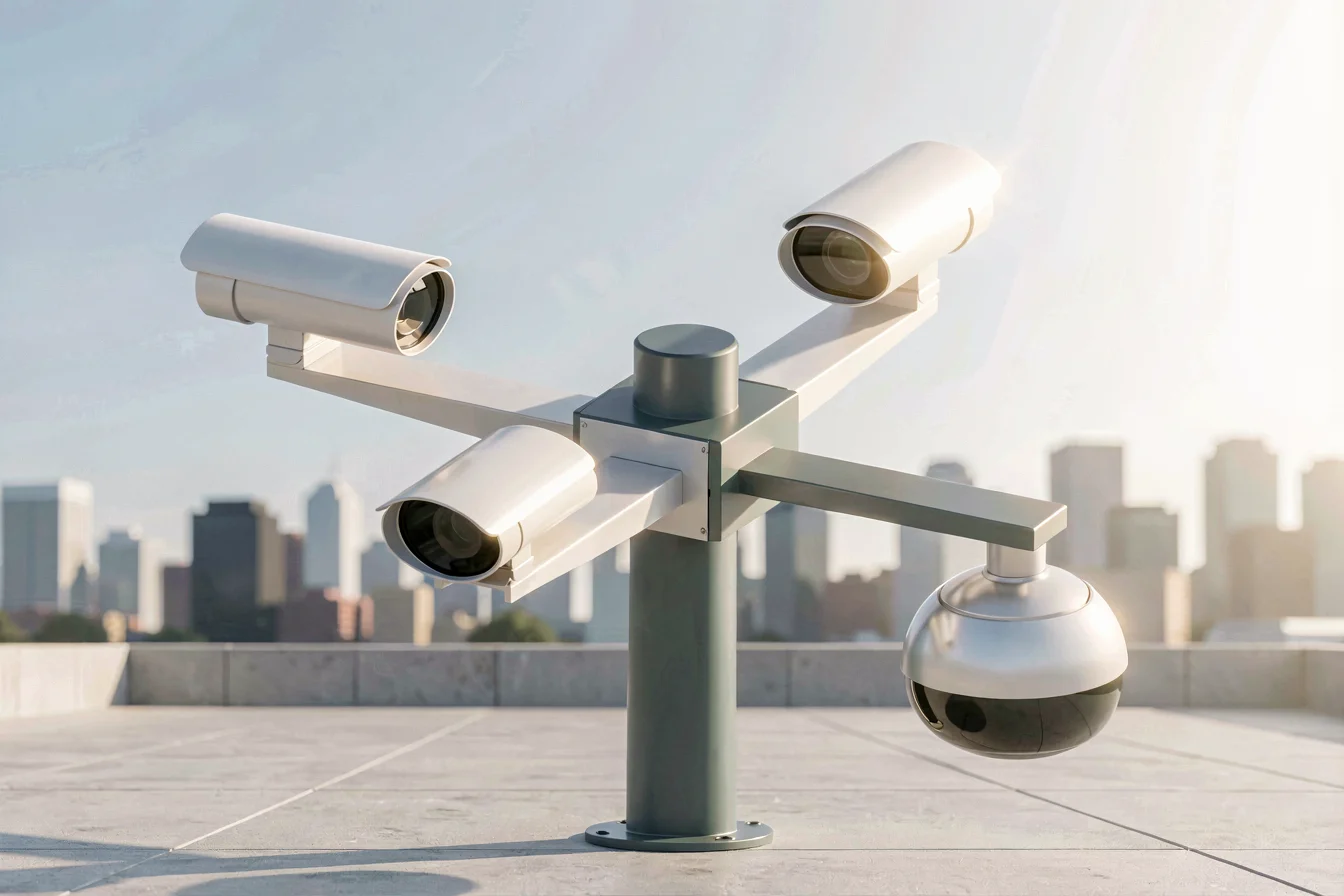 adjustable CCTV camera pole
