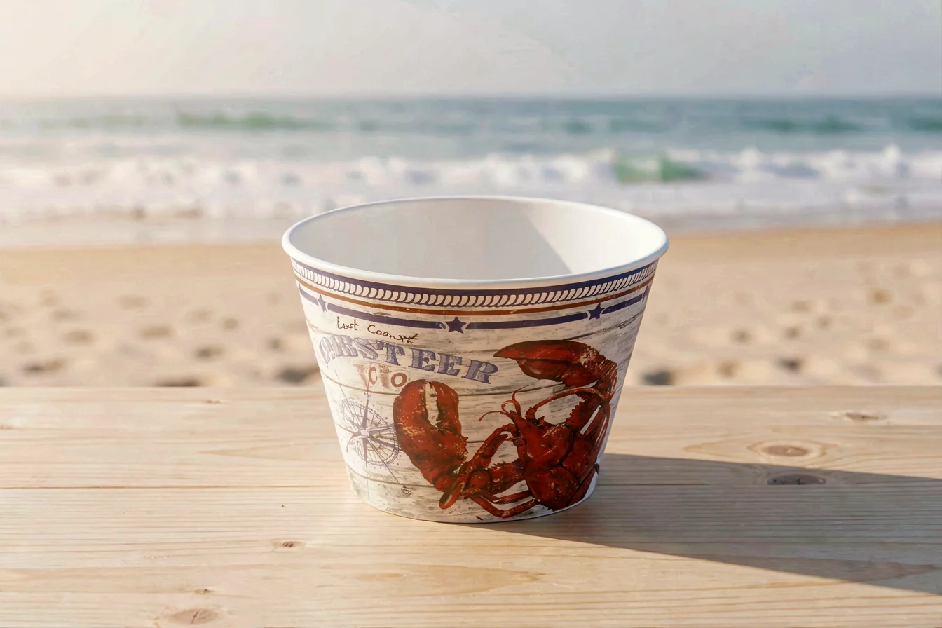 Customizable melamine popcorn bucket