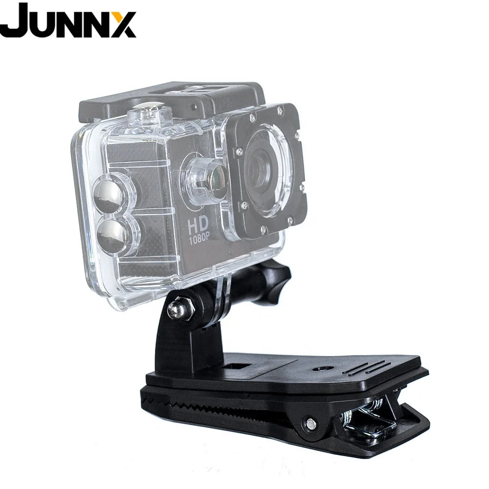 

Junnx Action & Sports Camera Accessory 360 Degree Rotary Hat Belt Backpack Clip Clamp Mount For Gopro Hero, Black