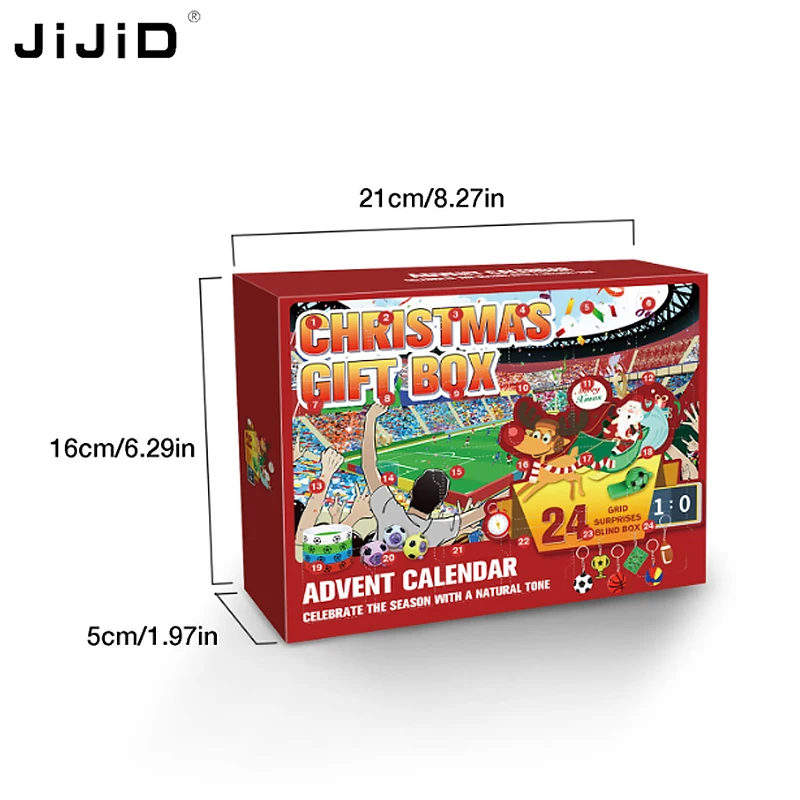 

JiJiD 24 Pcs football Toy Advent Calendar/ Christmas Fidget Advent Calendar Blind Box/ Fidget Advent Calendar Sensory Toy