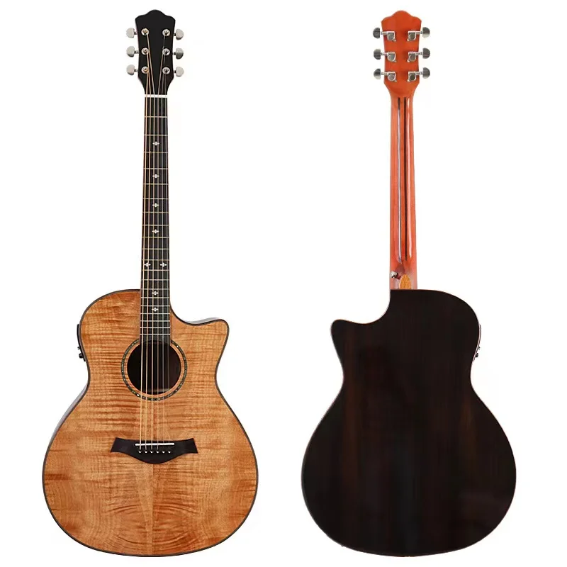 

Free Shipping 40 inch electric acoustic guitar with pickup EQ guitarras for china oem Stringed Instruments Musical