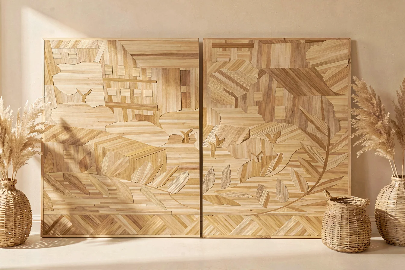 Popular Marquetry vs Straw Decorative Home Furnishing