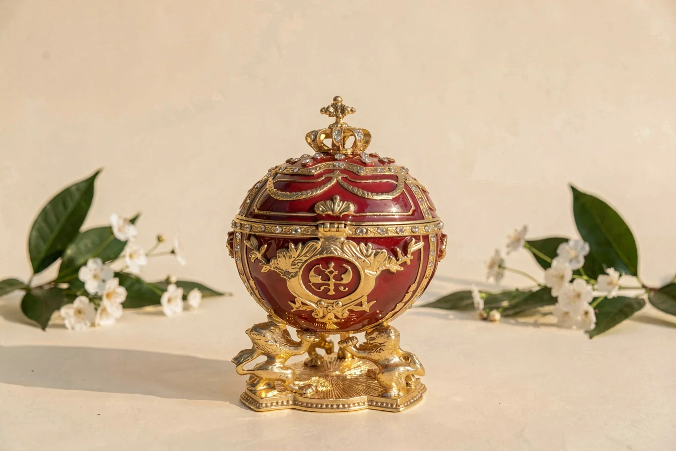 Authentic Traditional Fabergé Egg vs. Gold Fabergé Egg