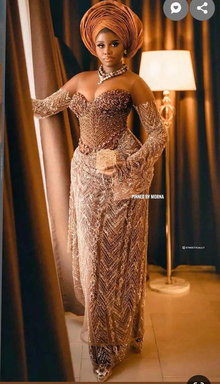 beaded lace dress styles for wedding guest Fully corset beaded lace two pieces, asoebi dress, African wedding outfit, wedding guest dress, Nigeria bridal dress, birthday, occasion dre