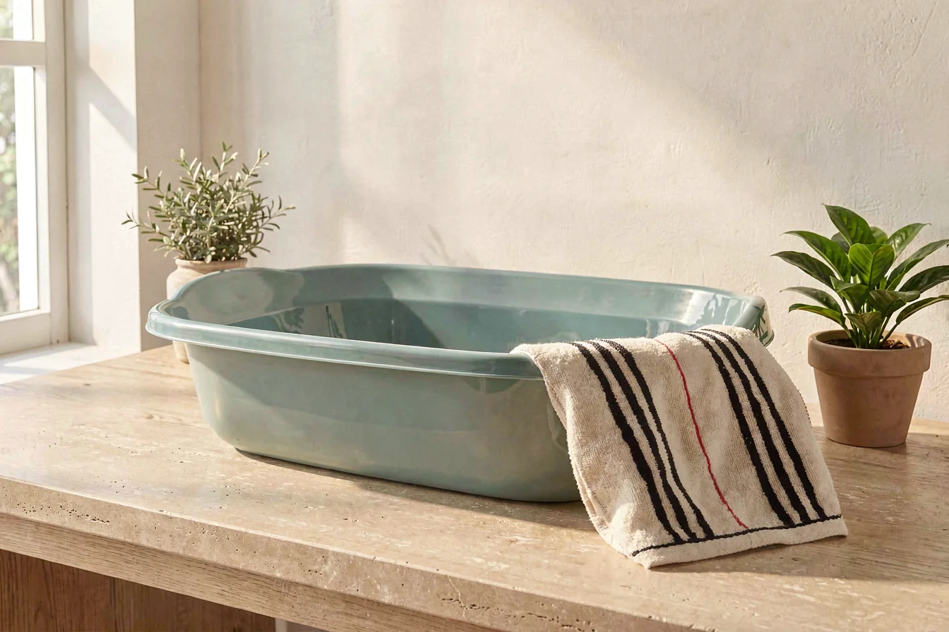 Eco-friendly plastic rectangular basin