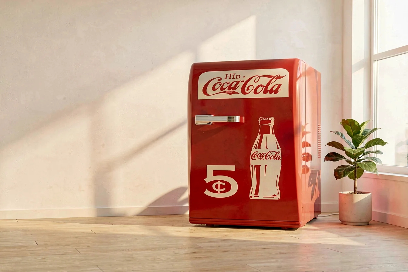 Premium retro coke fridge