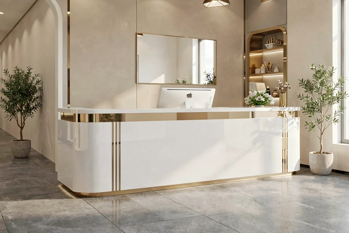 Trending mirror reception desk