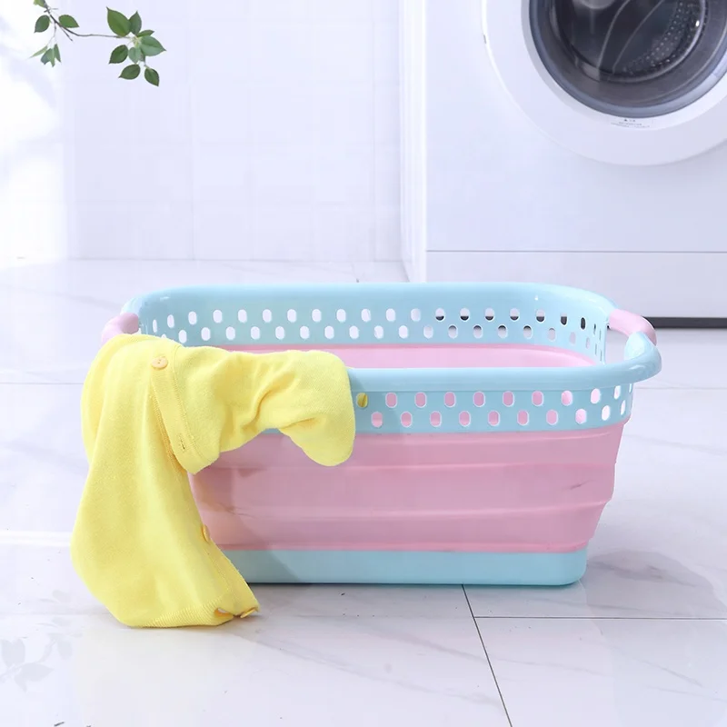

Amazons hot Seller List Portable Home Folding Colorful Portable Laundry Basket Space Saving Collapsible Laundry Basket Hamper