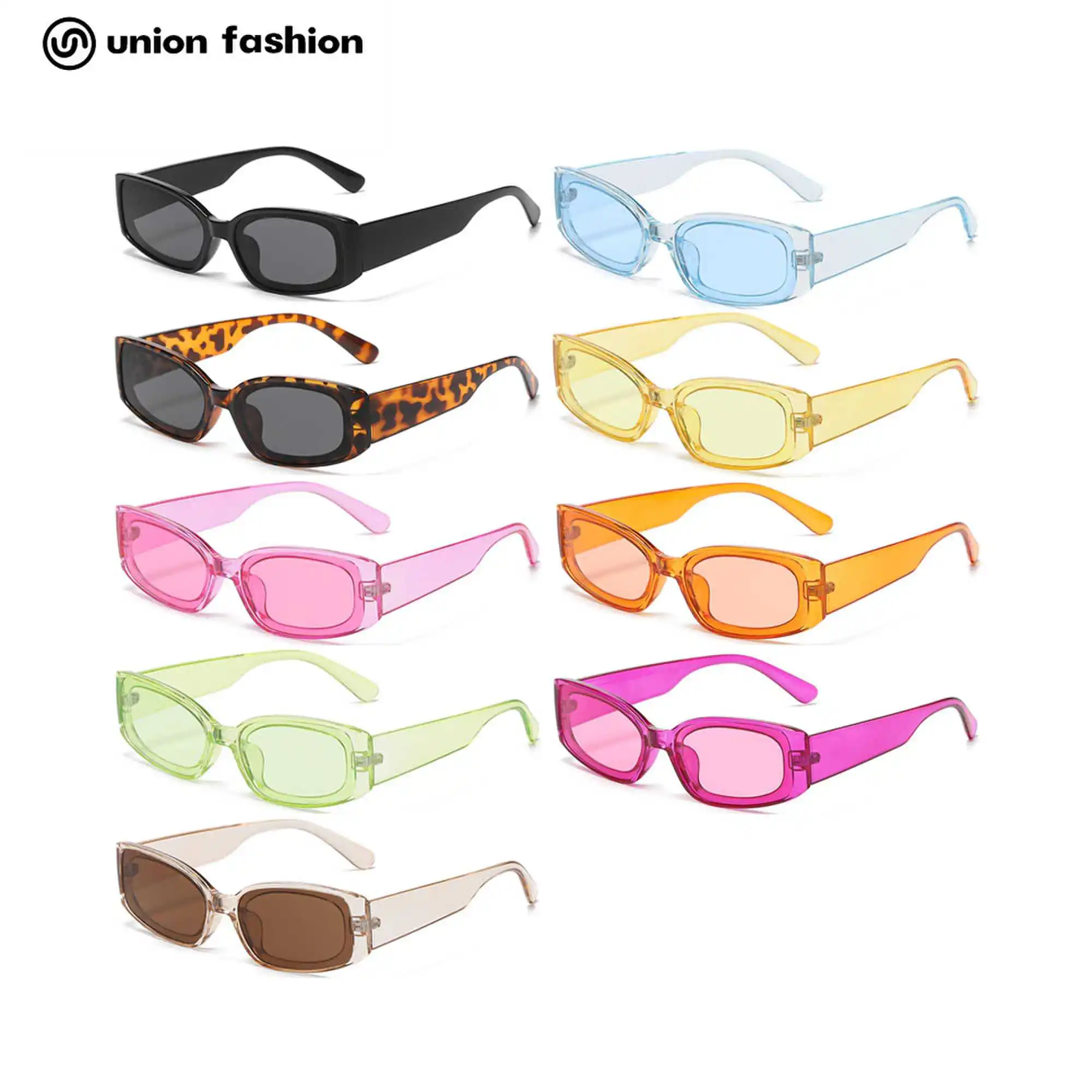 

European And American Personality Candy Color New Hip Hop Style Retro Small Square Frame Sunglasses Women Men