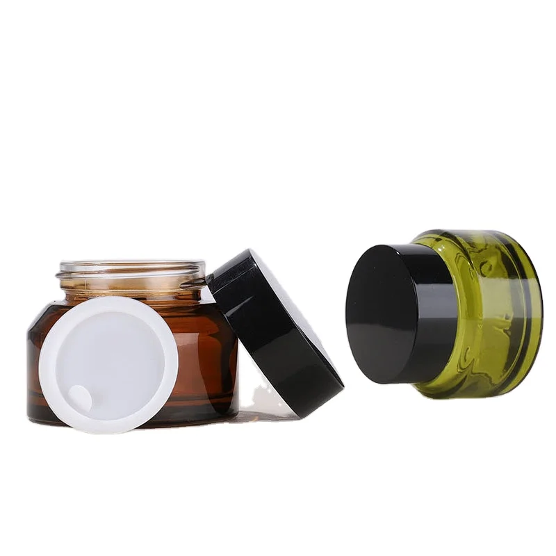 

Eco-friendly free custom clear glass cream jar for 50g wholesale