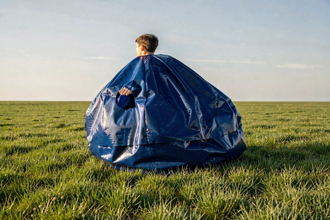 High-volume PVC balloon suit