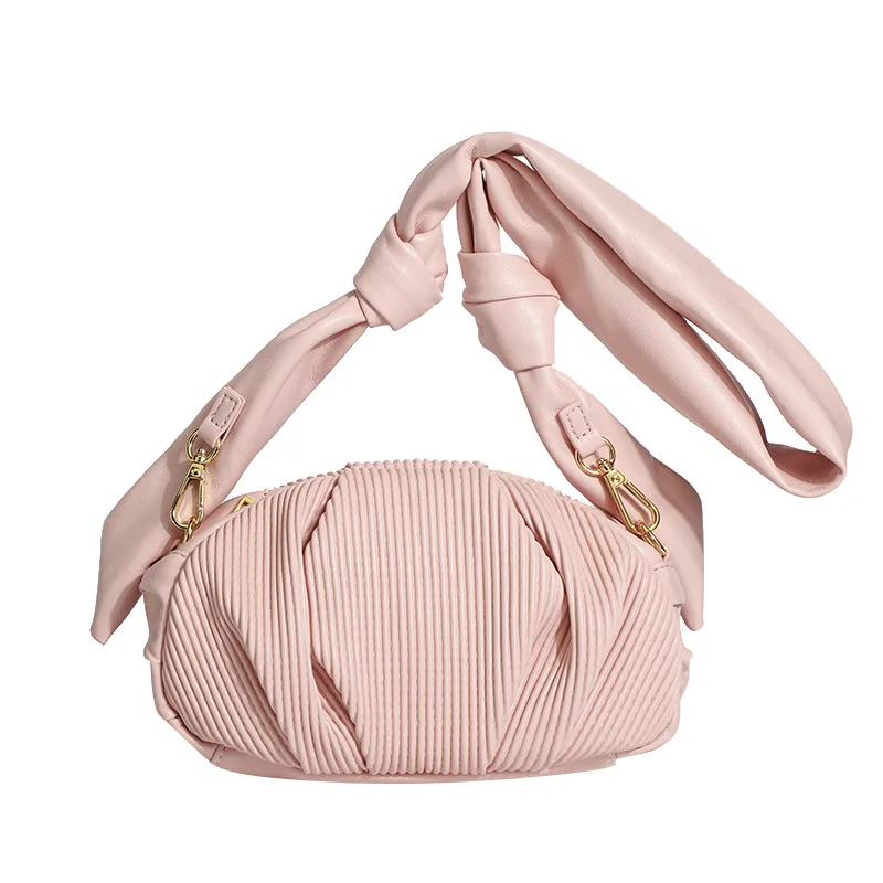 

Exquisite Women's Bag 2022 New Fashion Cloud Shaped Handbag Bolso Clutch Bag Luxury Pleated Single Shoulder Bag With Bow, 4 colors to choose