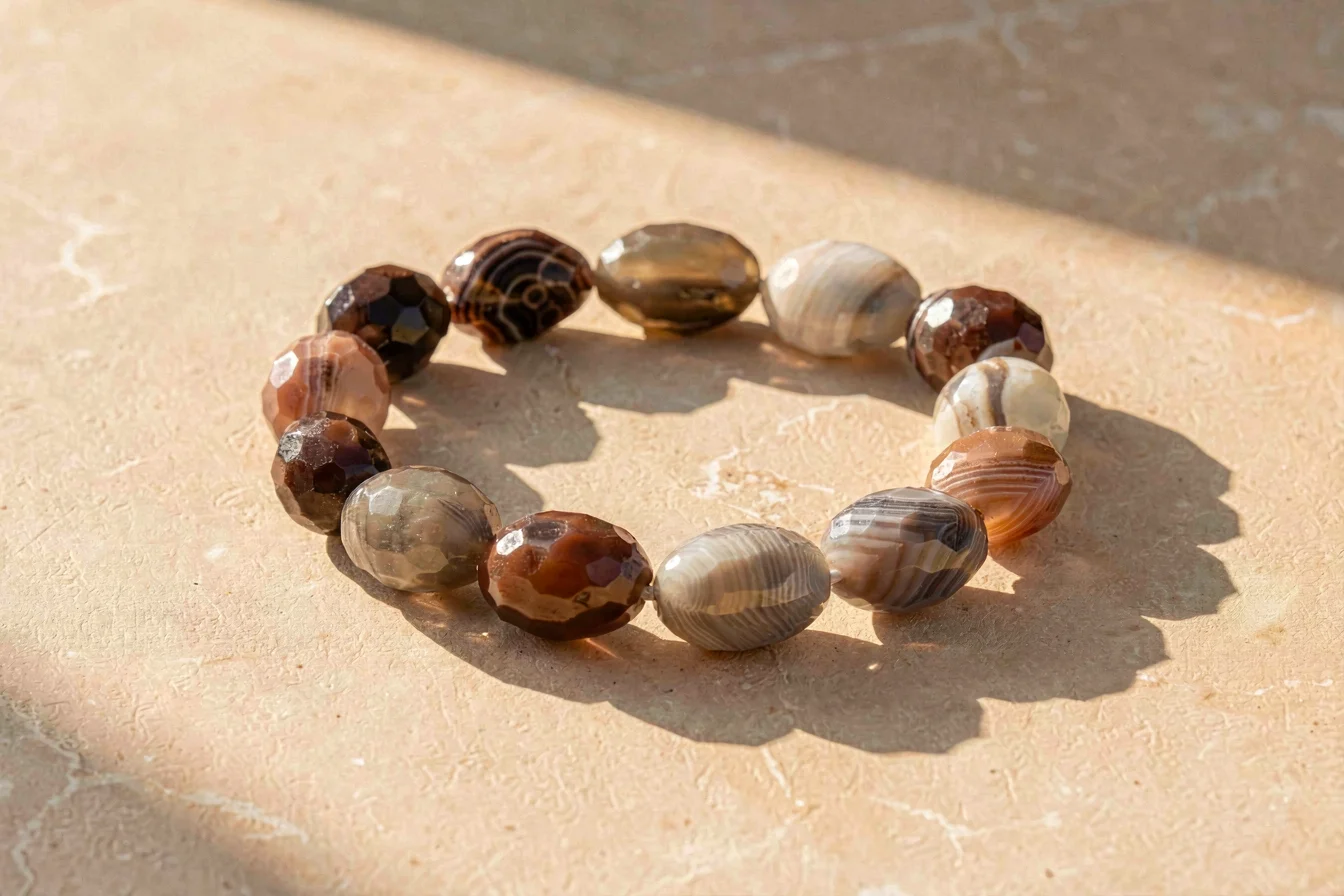 authentic Botswana agate gemstone