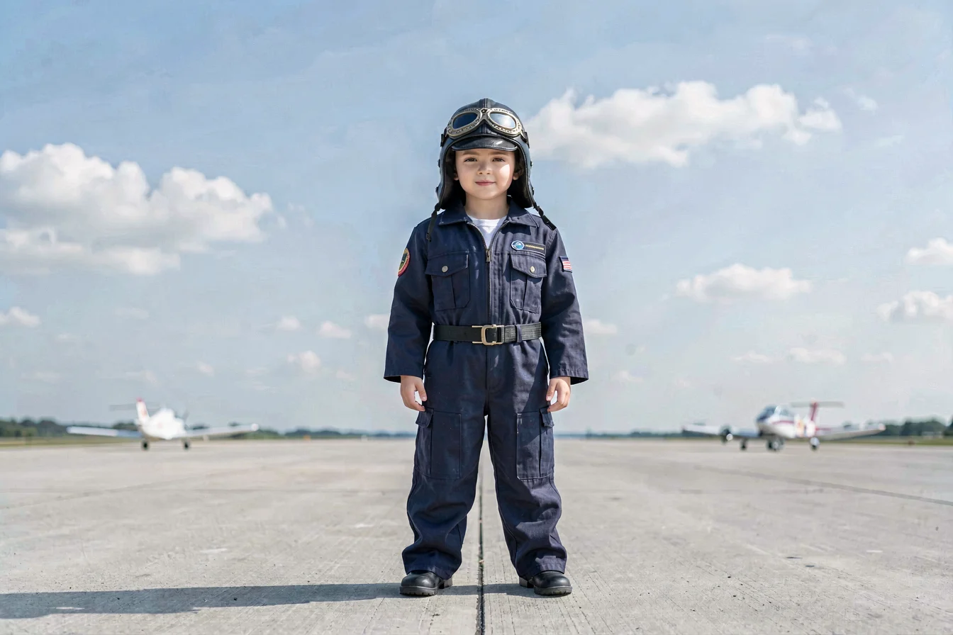 Durable pilot costume kids