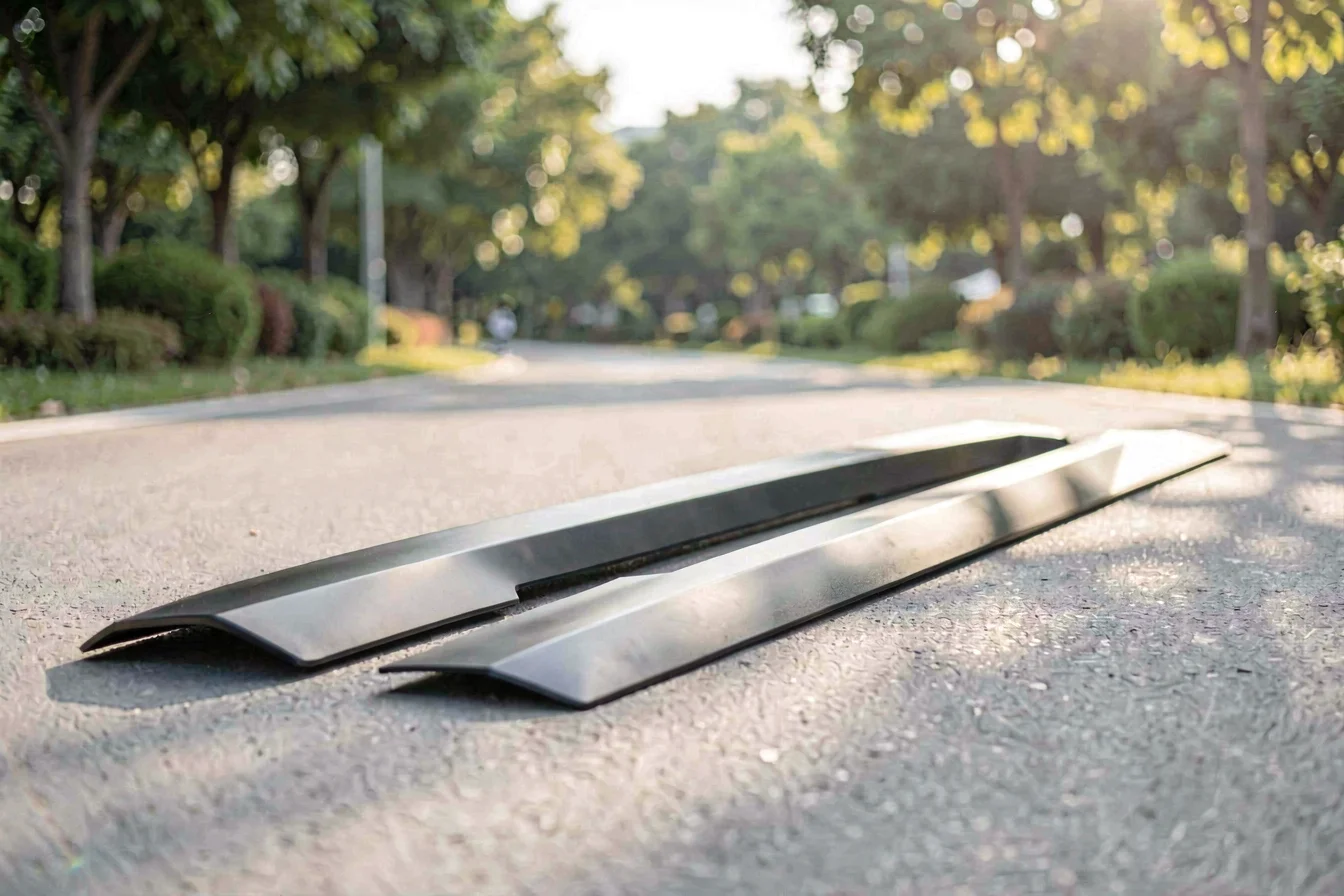 Custom Mark X side skirt vs generic standard car side skirt