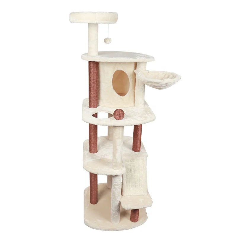 

2021 hot selling pet cat tree tower sisal cat tree scratcher grinding claws platform, Can be customized