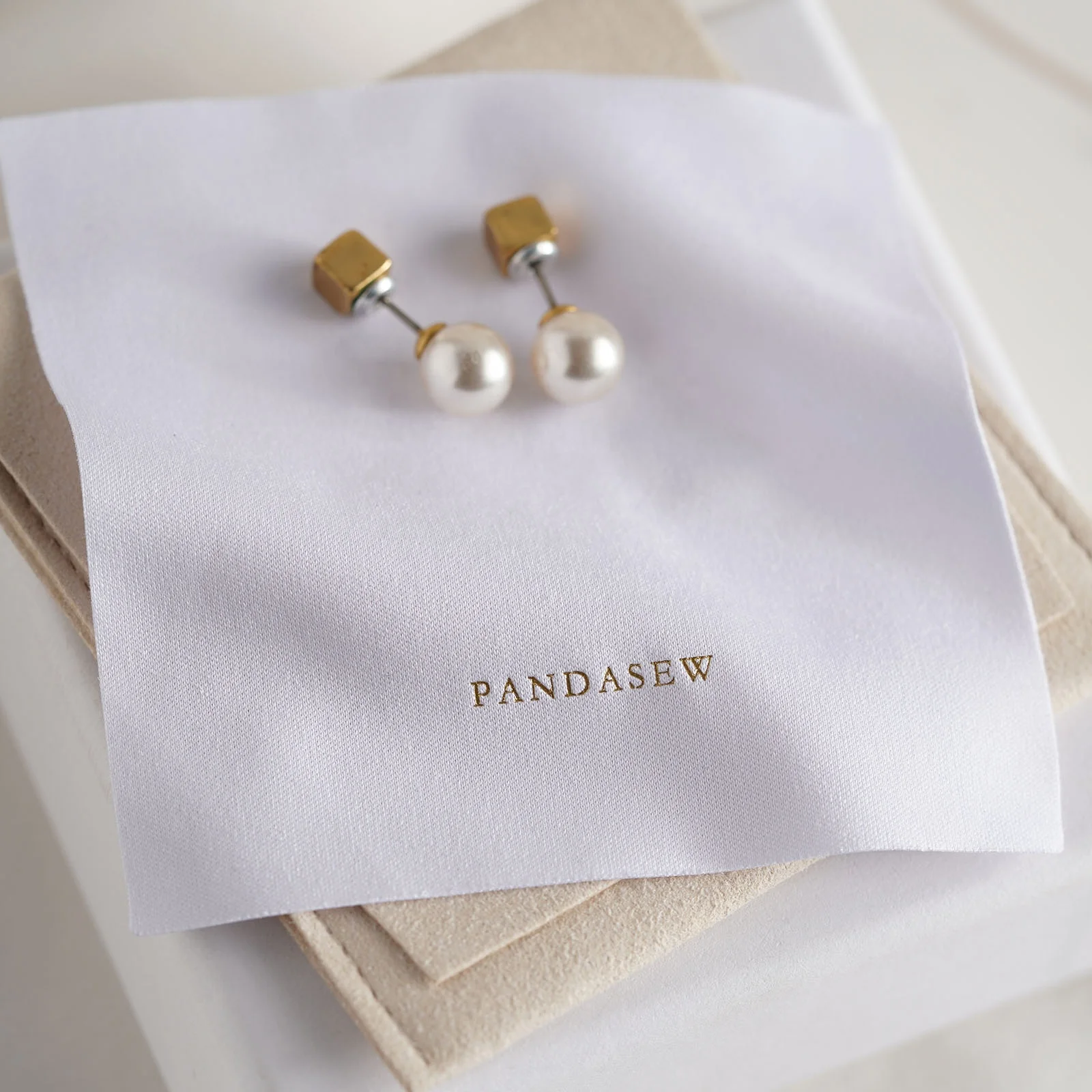 PandaSew Custom Logo Silver Polishing Cloth Polyester-nylon Composite Microfiber Fabric Jewelry Cleaning Cloth