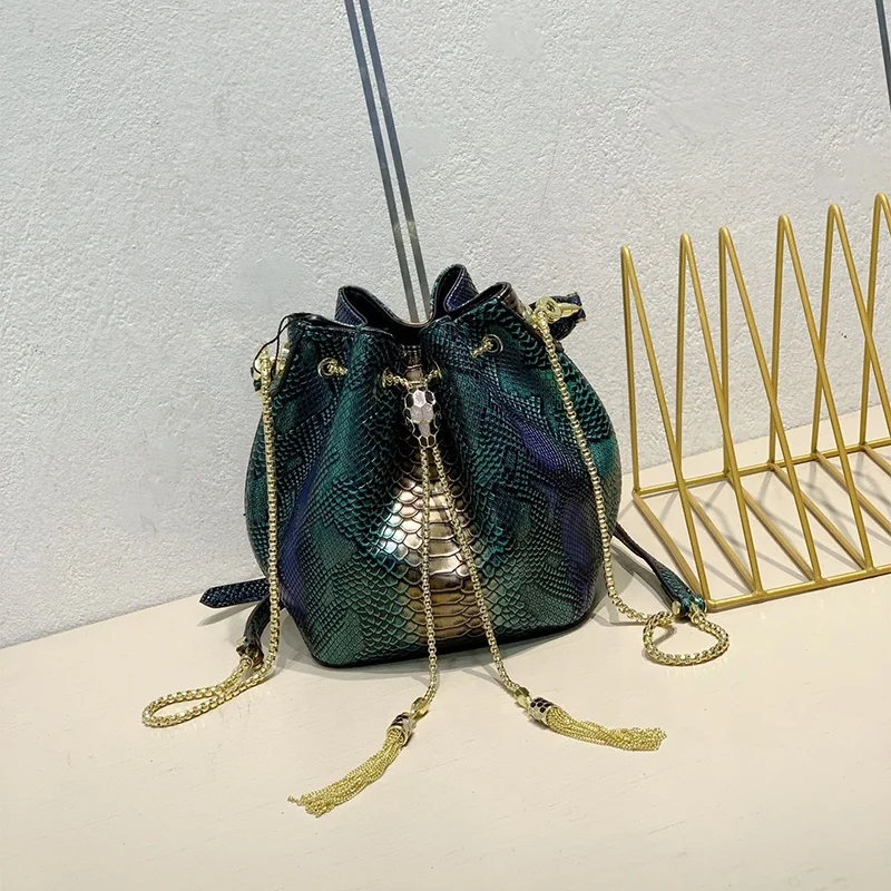 

famous brand design green color snake skin leather ley boy crossbody handbags women laides shouler bags for girls purse new