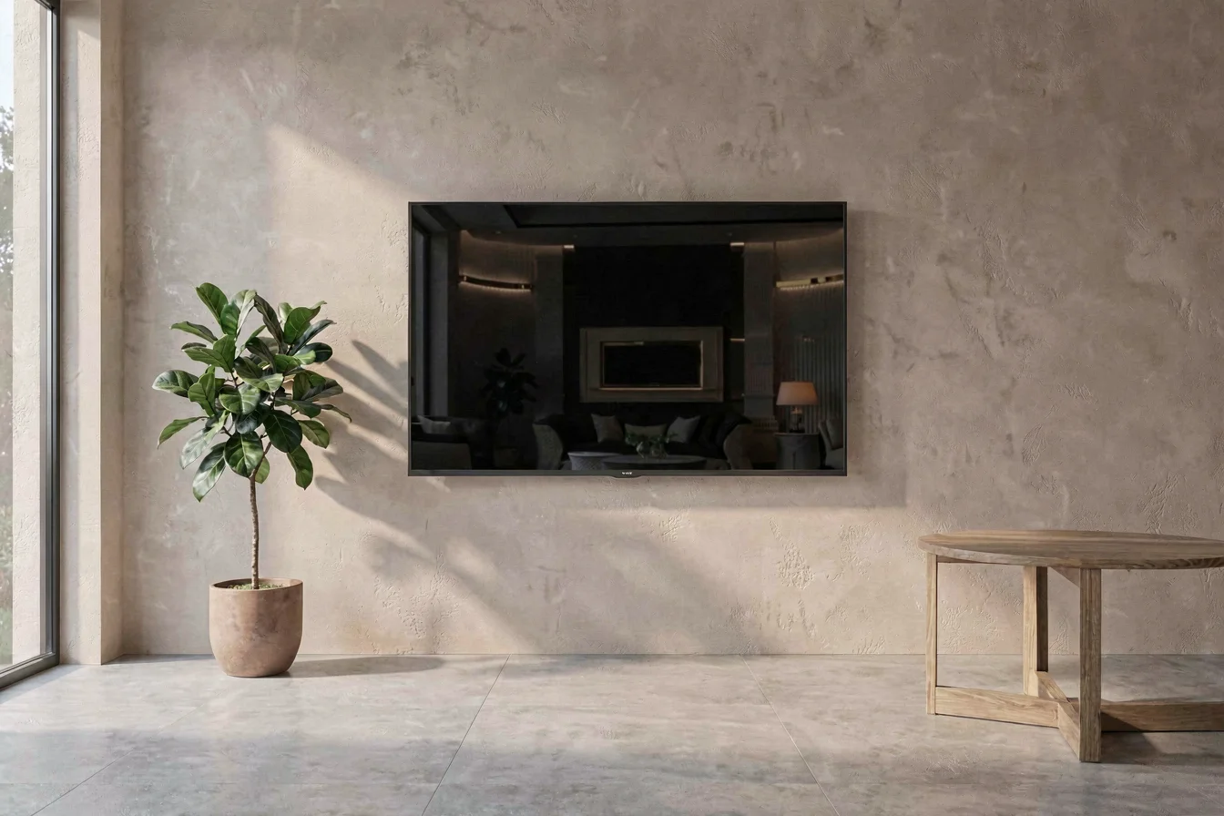 Modern black TV