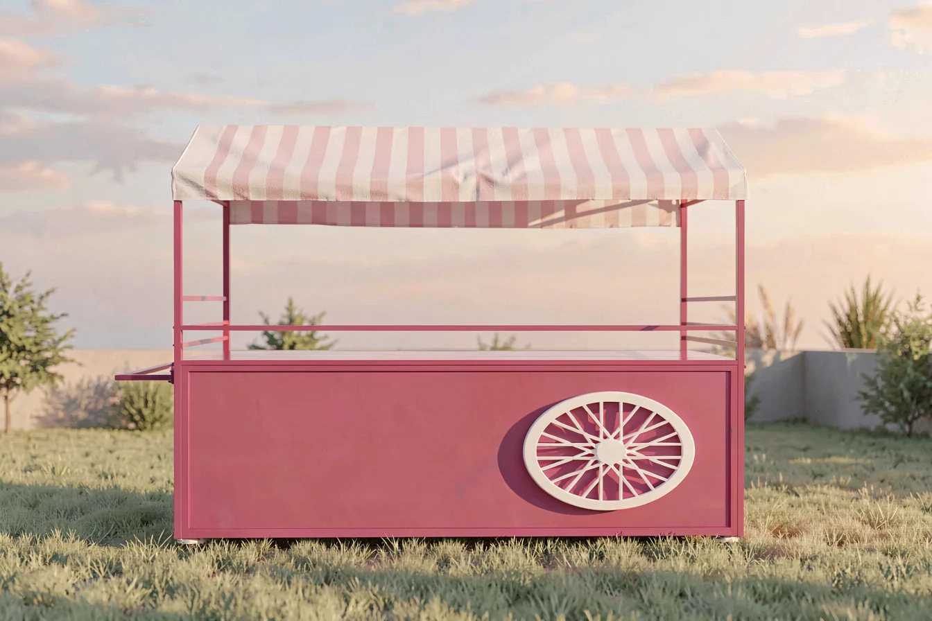 Top-selling pink candy cart