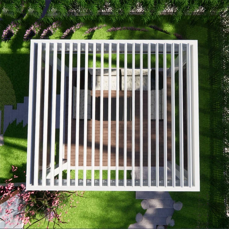 

3x3m Pergola DIY Aluminum Outdoor Terrace Garden Balcony Waterproof Gazebo Electric Pergola with LED Lights, Customized colors