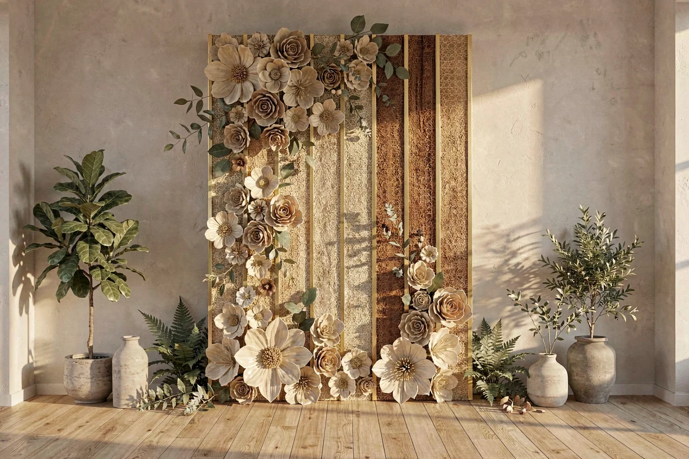 Event 3D flower wall panel