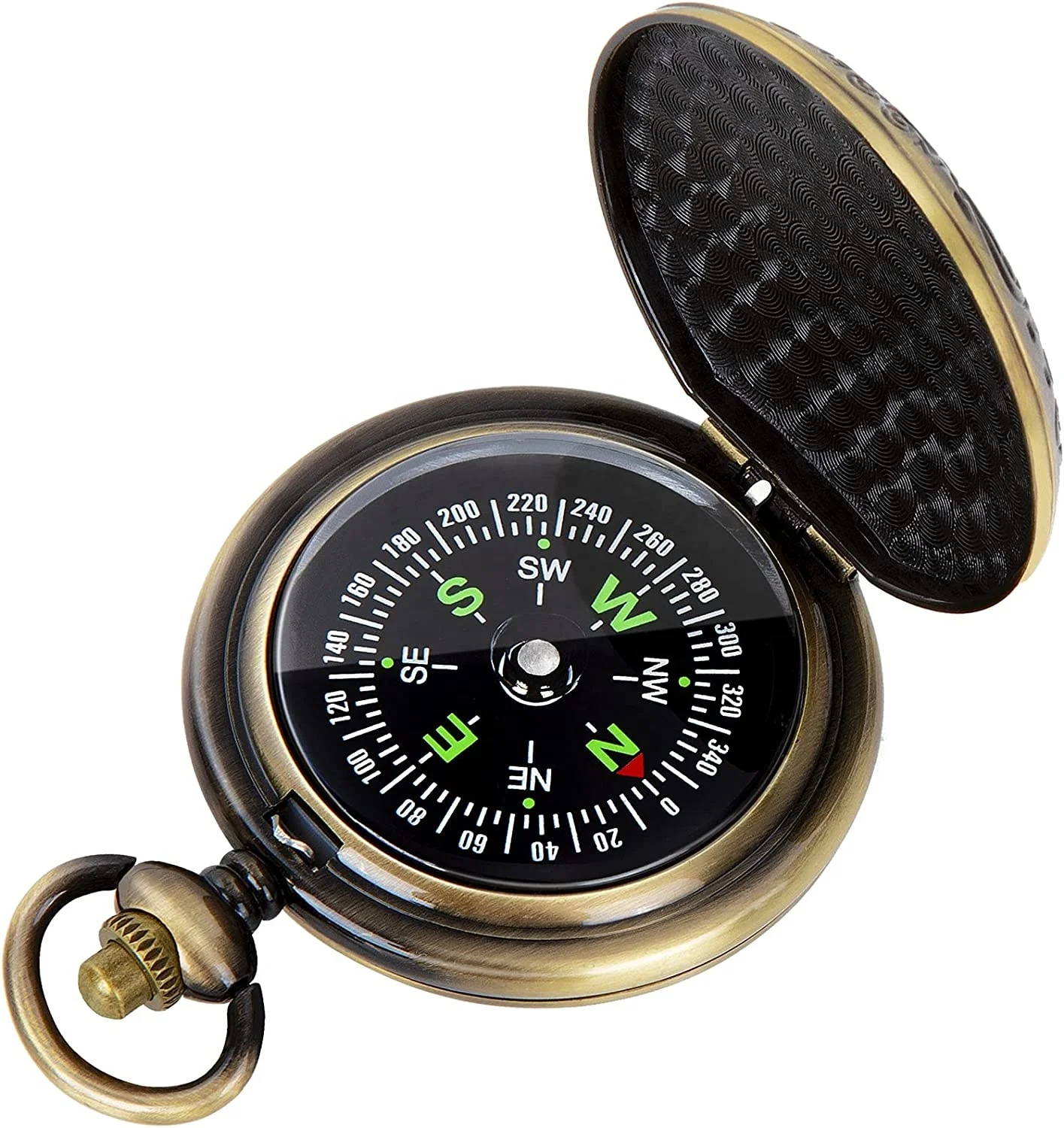 

BESSERON Multifunctional Zinc Alloy Classic Vintage Pocket Compass Accurate Waterproof Compass Hiking