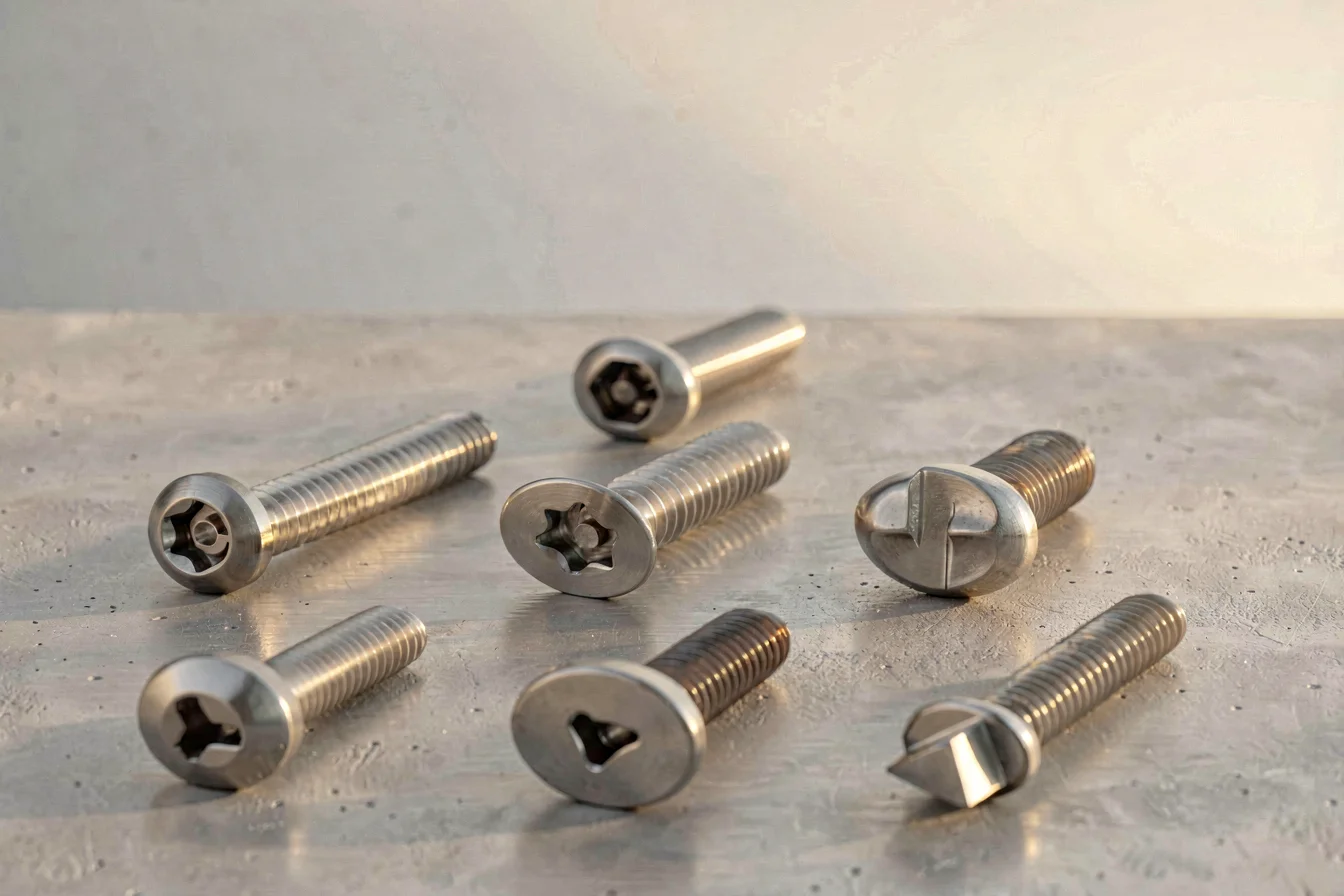 Stainless steel pig nose security screw