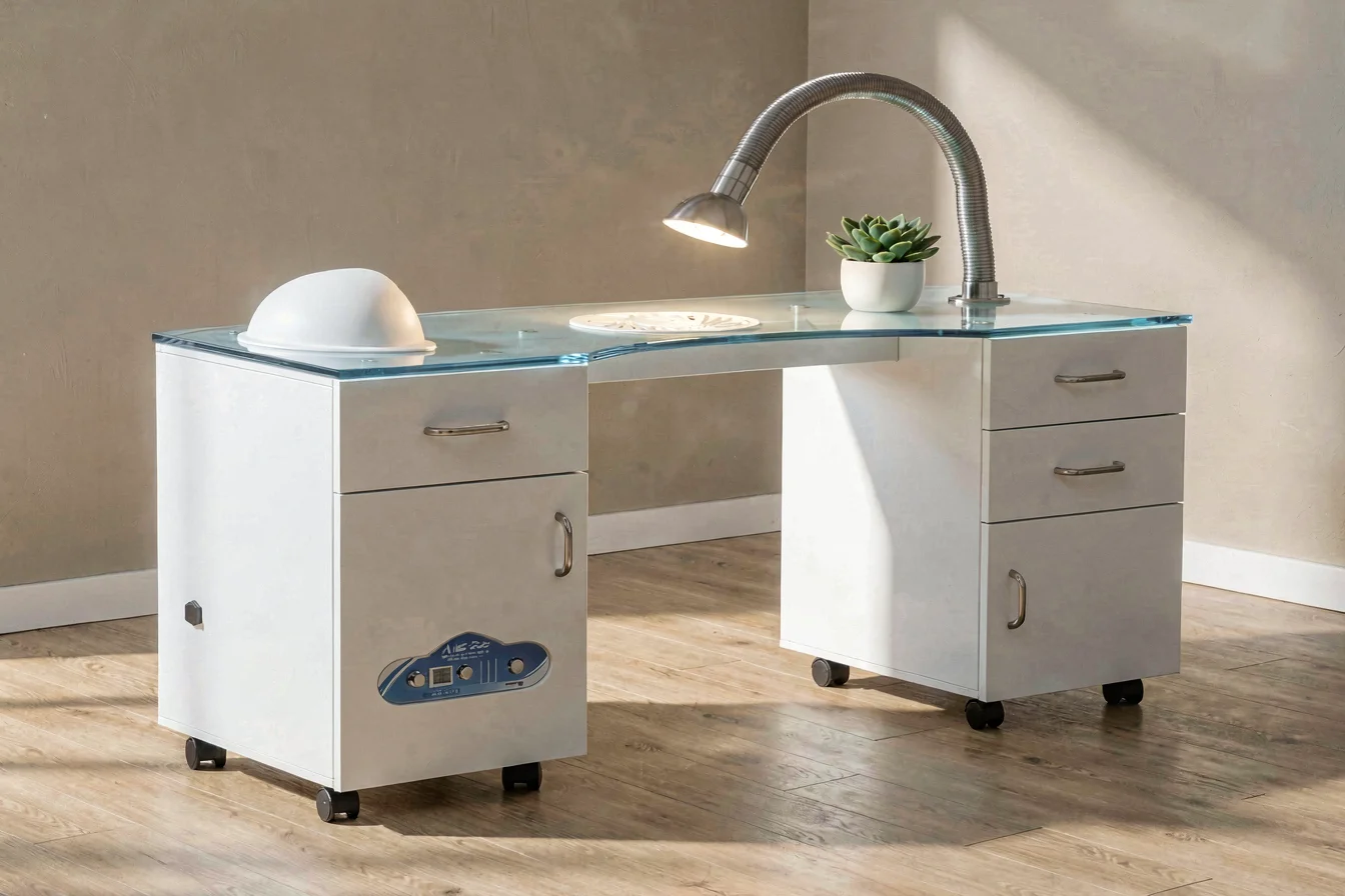 High-demand manicure table with ventilation