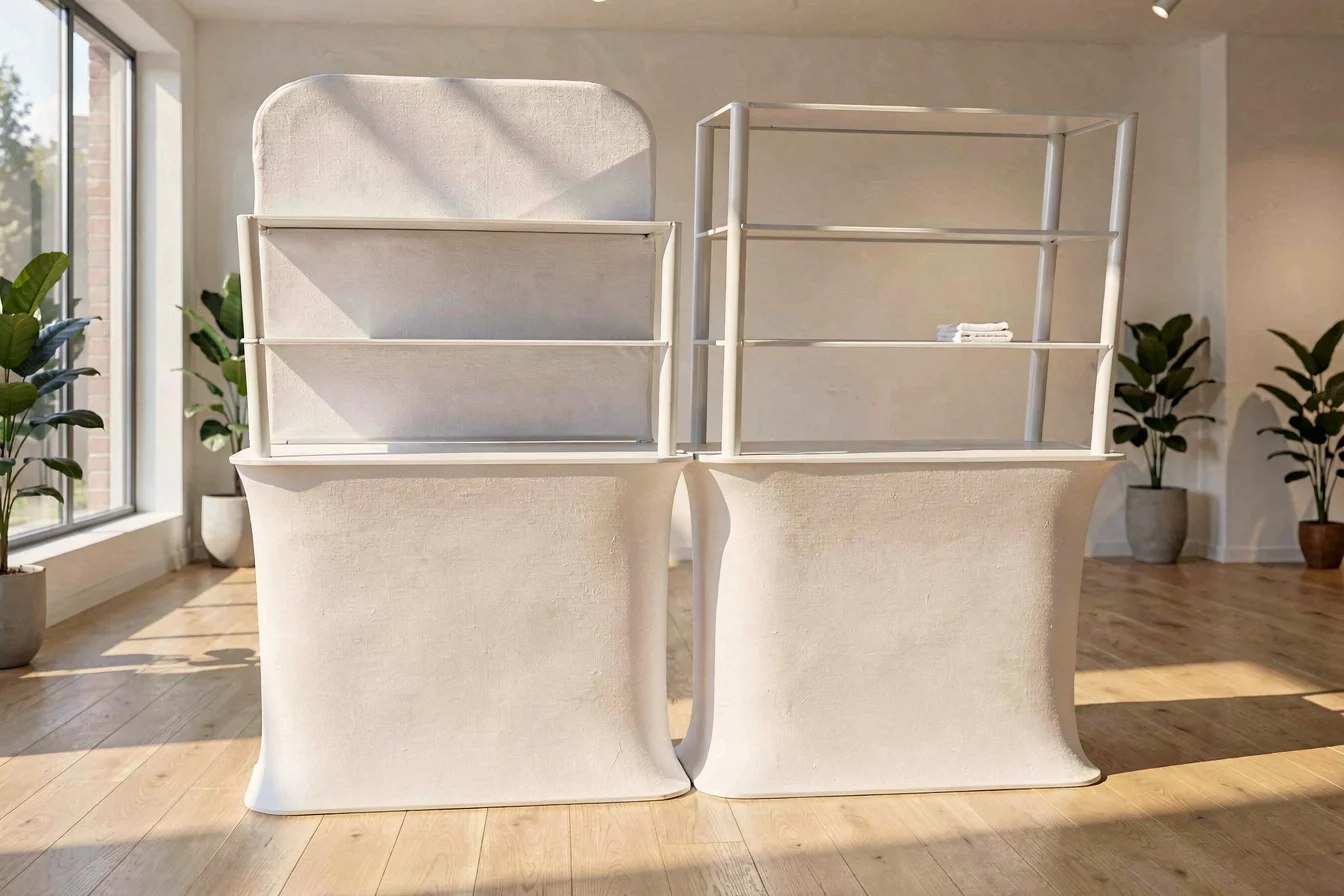 High-durability Freestanding Textile Display Rack