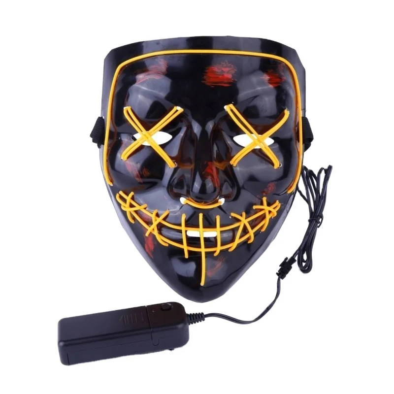 

LED Mask Light Up Party EL Mask The Purge Election Year Great Funny Masker Festival Cosplay Costume Supplies Glow In Dark Mask