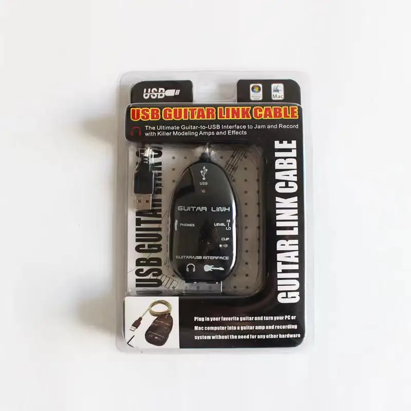 

With packaging USB Audio cable guitar link wholesale for guitarra Stringed Instruments Parts & Accessories, Black/white