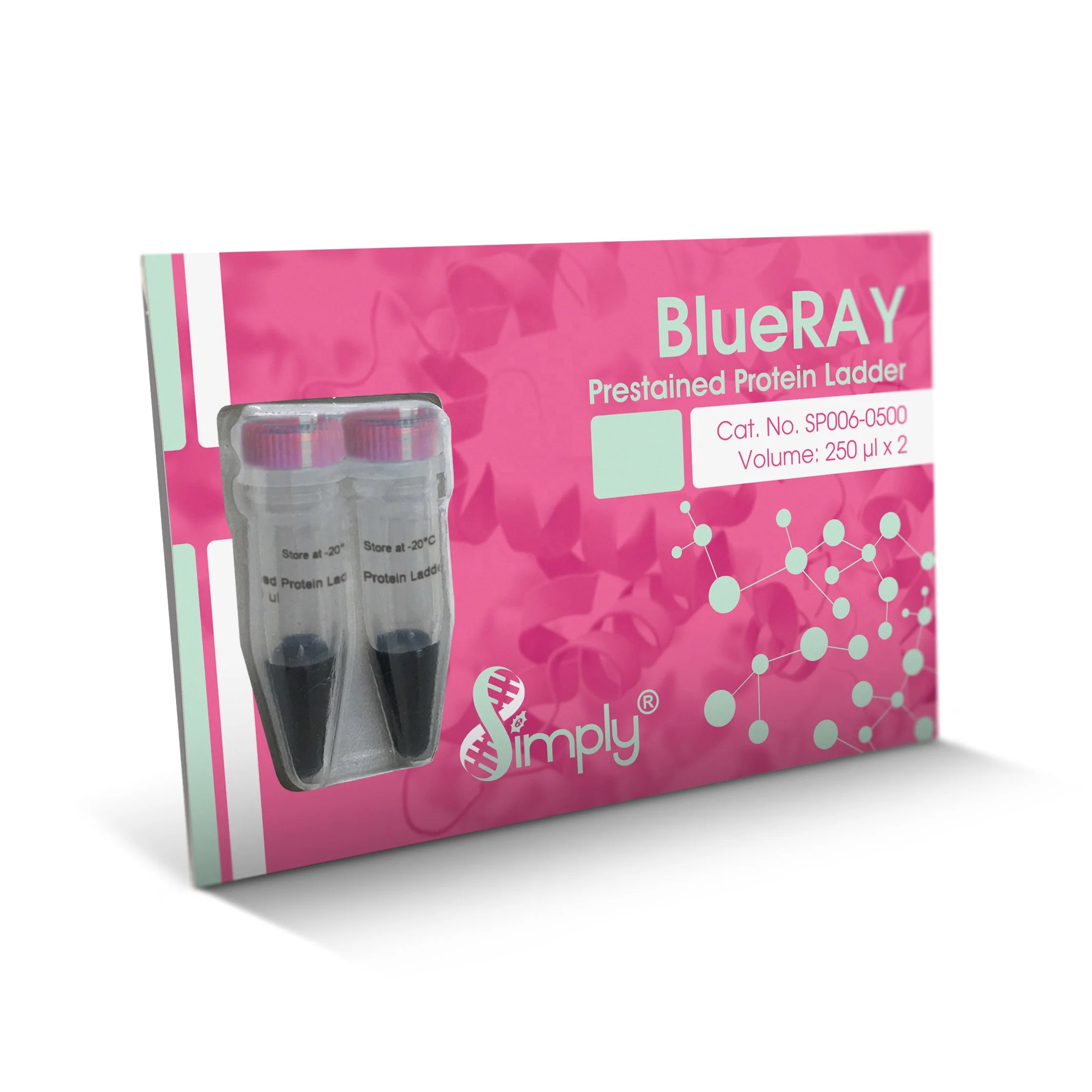 

BlueRAY_10-180KDa Prestained Protein Ladder, 250uL x 2/pack, gel blotting, free shipping, Tri-color