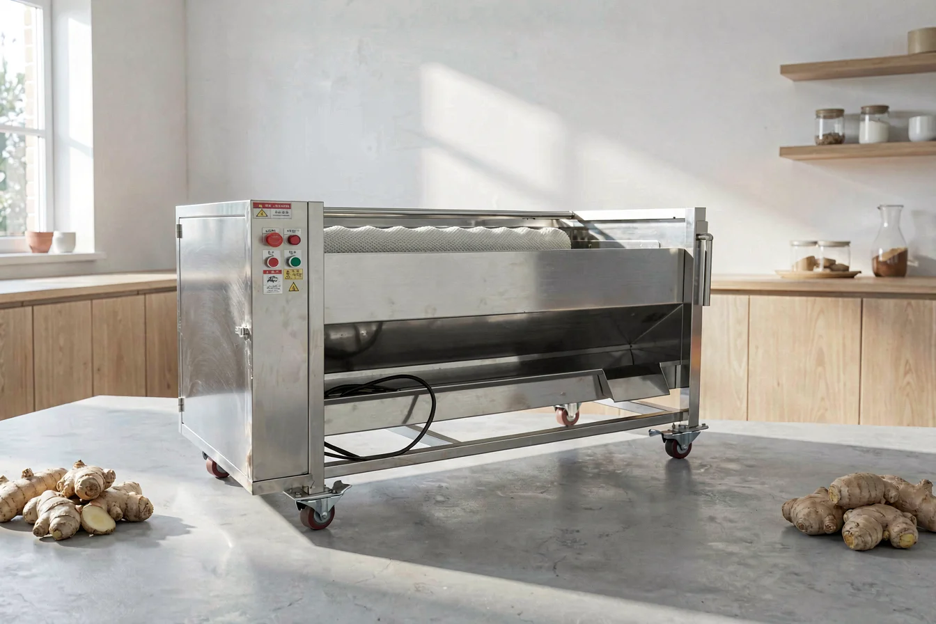 Electric ginger peeling machine