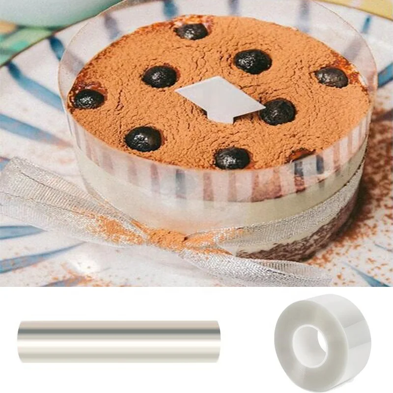 

PET Cake Collar Mousse Decoration Cake Tools Acetate Sheet Rolls For Bakery, Transparent