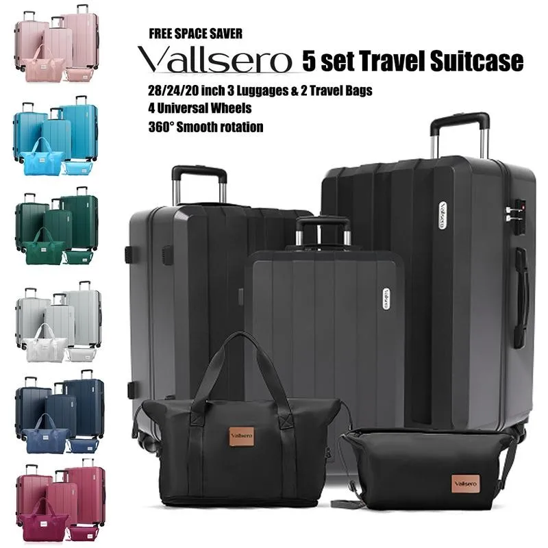 Vallsero 5 Piece Luggage Set