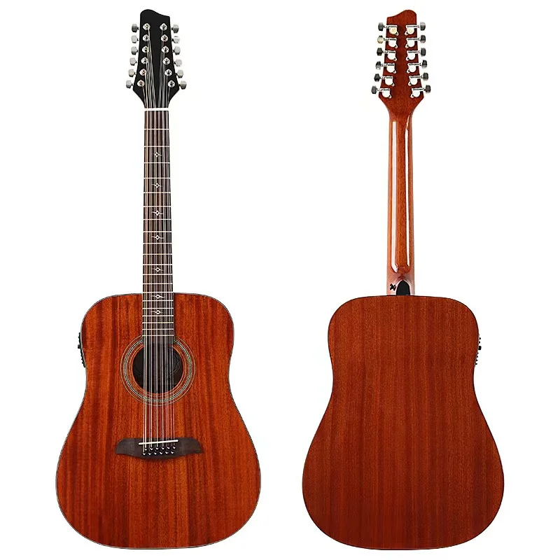 

Free Shipping 12 strings guitar acoustic electric guitarras 41 inch with pickup EQ Stringed Instruments Musical like takam1ne