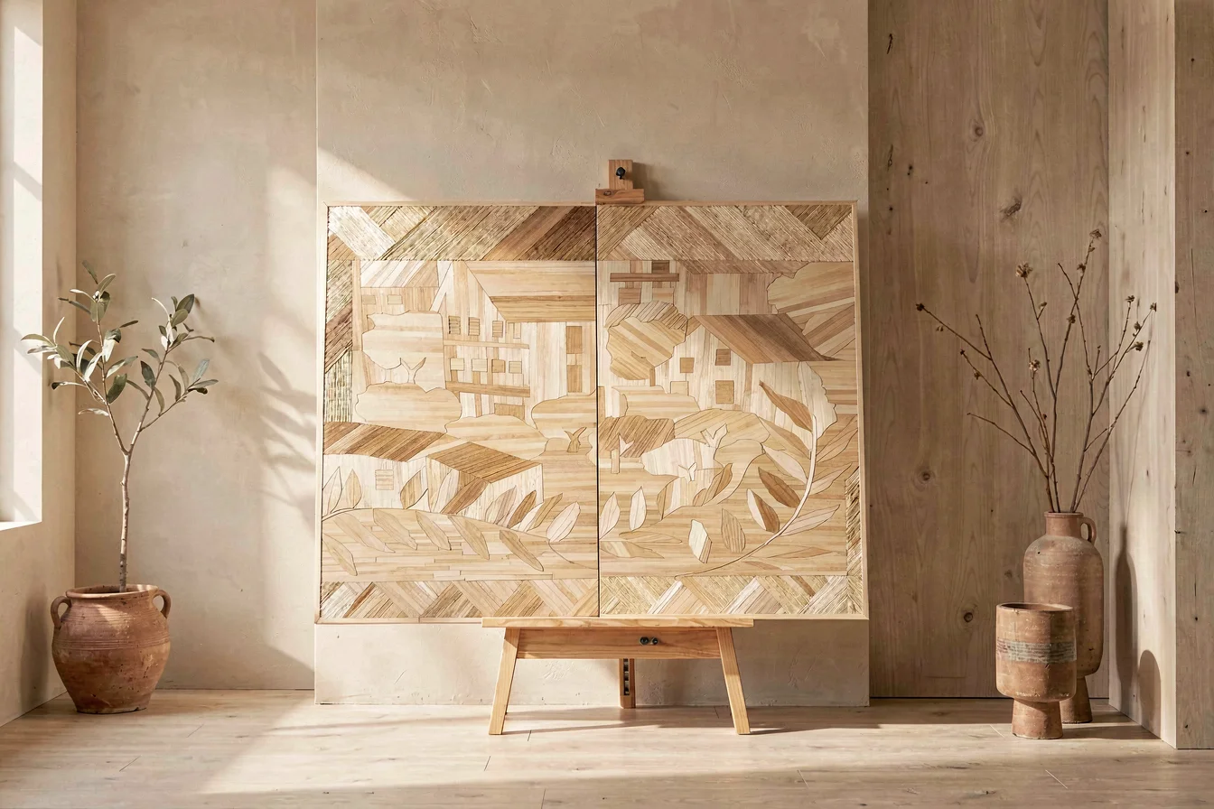 Luxury Marquetry vs Straw Decorative Home Furnishing