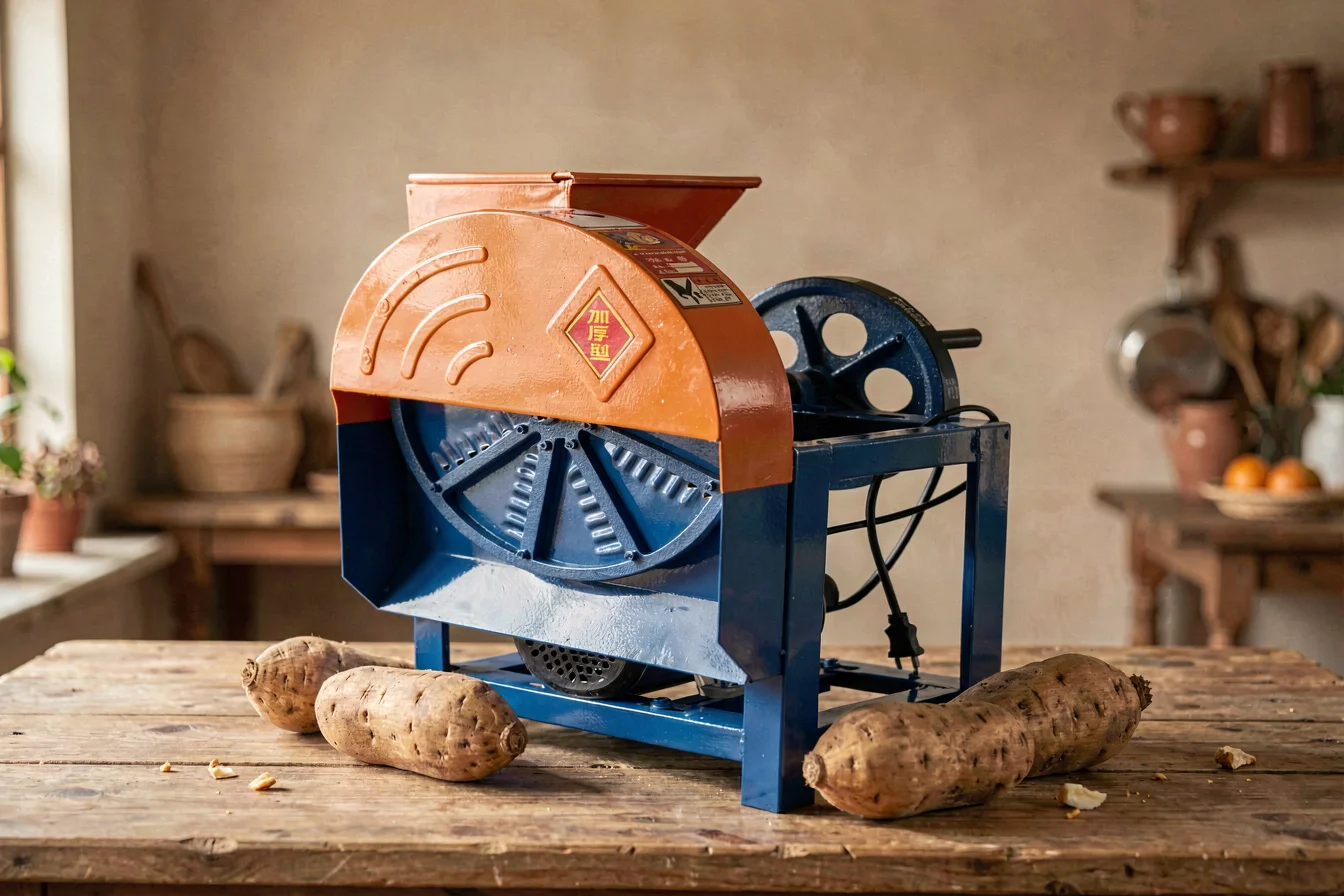Heavy-duty electric cassava grater