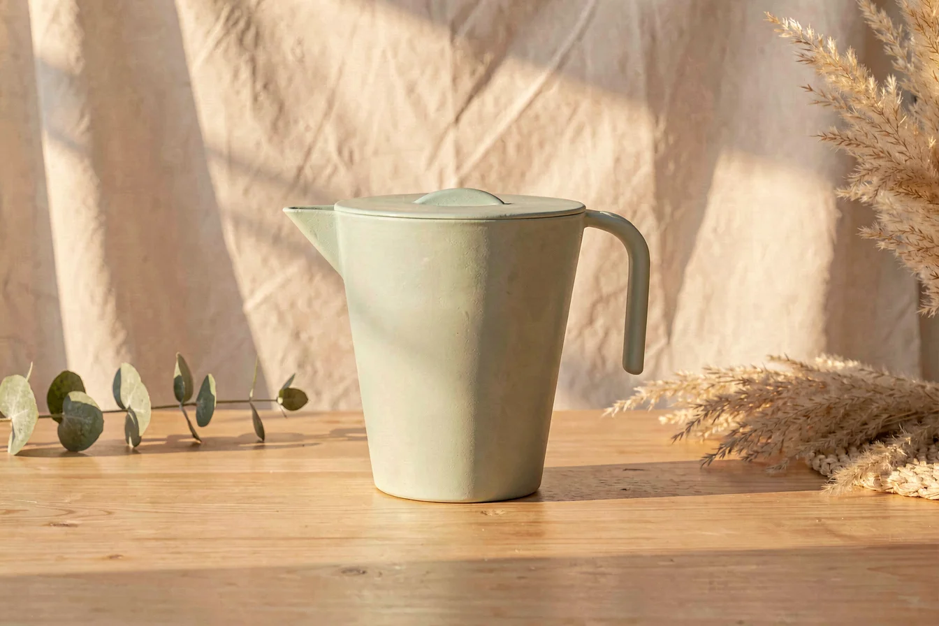 Decorative clay water jug