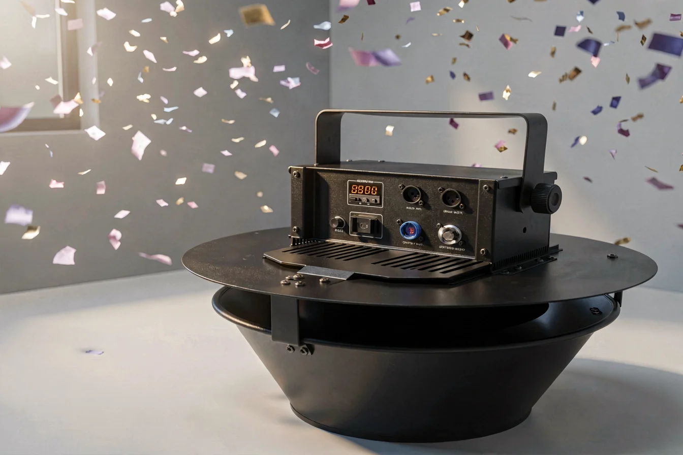 Remote stage confetti blower machine