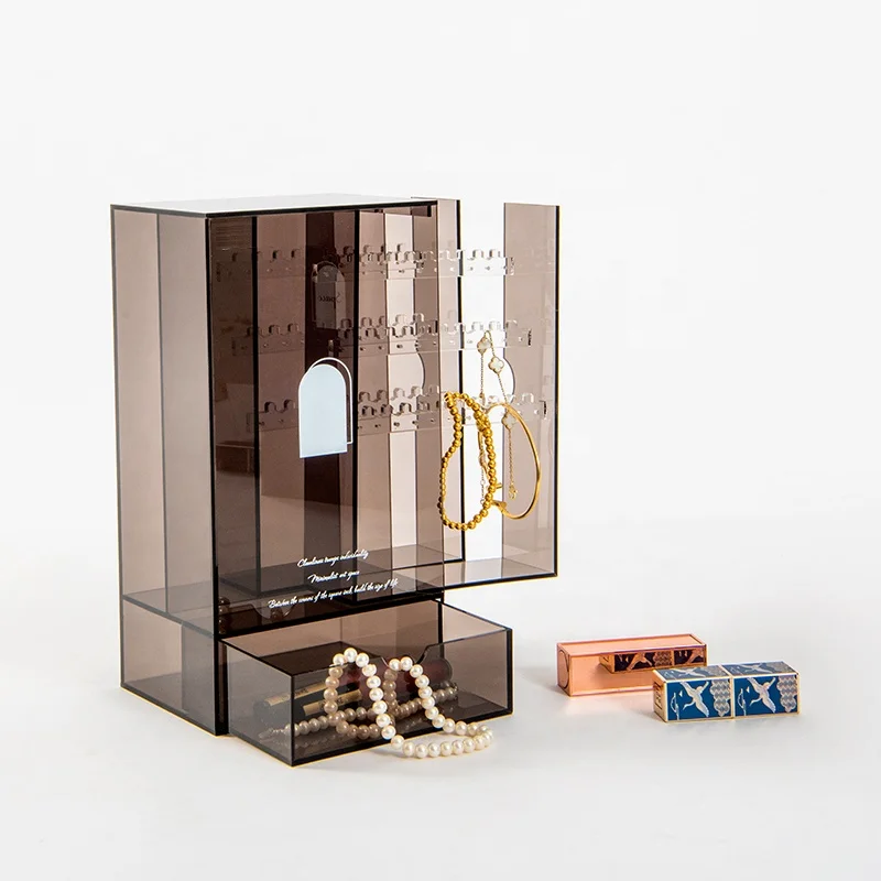 

High quality Transparent box for Necklace Rings Acrylic Jewelry Box Organizer